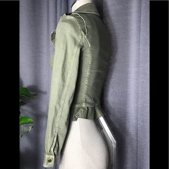 Zara Trafaluc outerwear military peplum jean XS - Picture 4 of 9